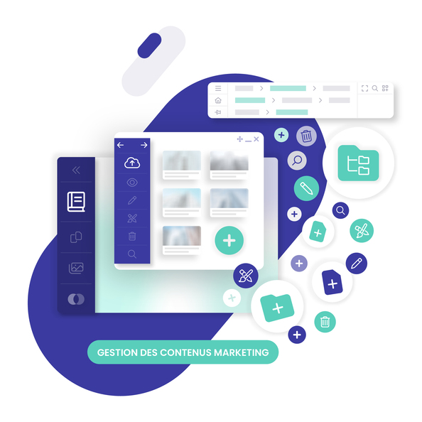 gestion des contenus marketing dans Okalys